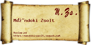 Mándoki Zsolt névjegykártya